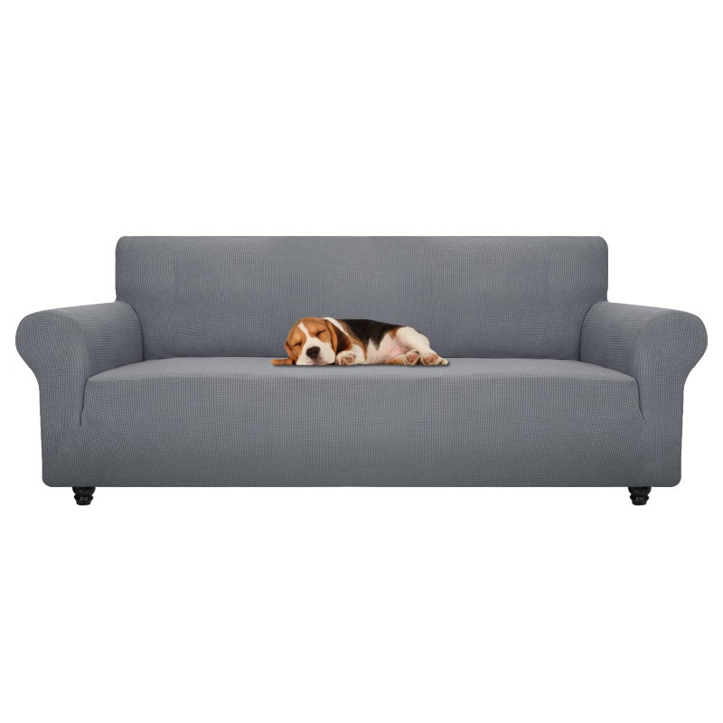 ZNSAYOTX Stretch Oversized Couch Cover Universal Sofa Covers for Living Room Dogs Pet Furniture Protector Spandex Extra Large Sofa Slipcovers with Anti Slip Foam Sticks (Light Grey, XL Sofa) - Image 1